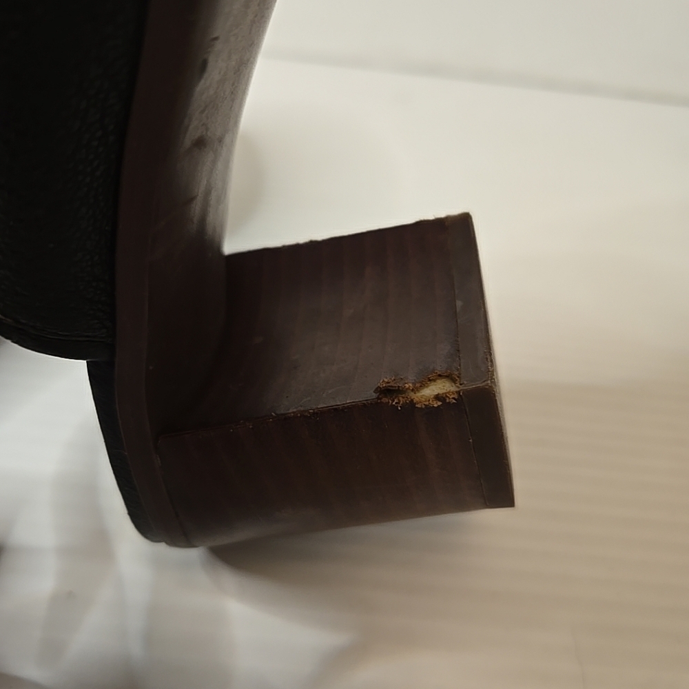 Franco Sarto peeptoe slingback‎ black heels 7 - Picture 7 of 10